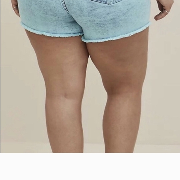 Torrid jean shorts teal blue acid wash  Size 16, NWT - Picture 2 of 11